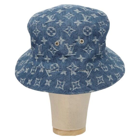 LOUIS VUITTON Monogram Denim Bucket Hat Blue M78772 LV Auth ki5688 - Picture 2 of 12